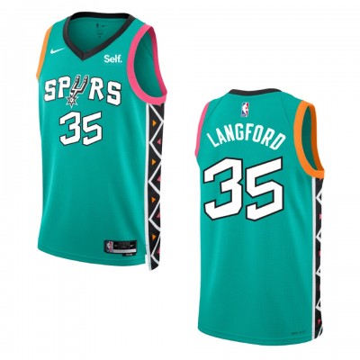 San Antonio Spurs #35 Romeo Langford Unisex Nike Green 2022-23 Swingman Jersey - City Edition Men's